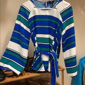 H&M tie waist striped top.